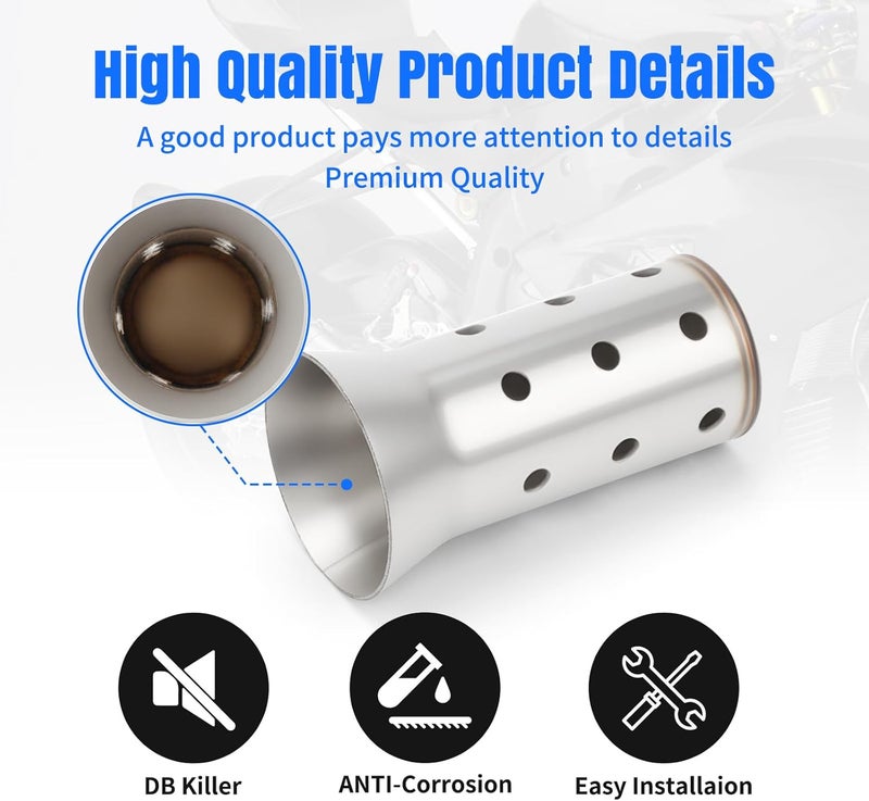 RIDLOG Motorcycle DB Killer 51mm Universal Muffler Silencer Baffle Removable Noise Eliminator Motorcycle Exhaust Pipe Muffler Fit for Harley Honda Kawasaki Suzuki Yamaha - Image 4